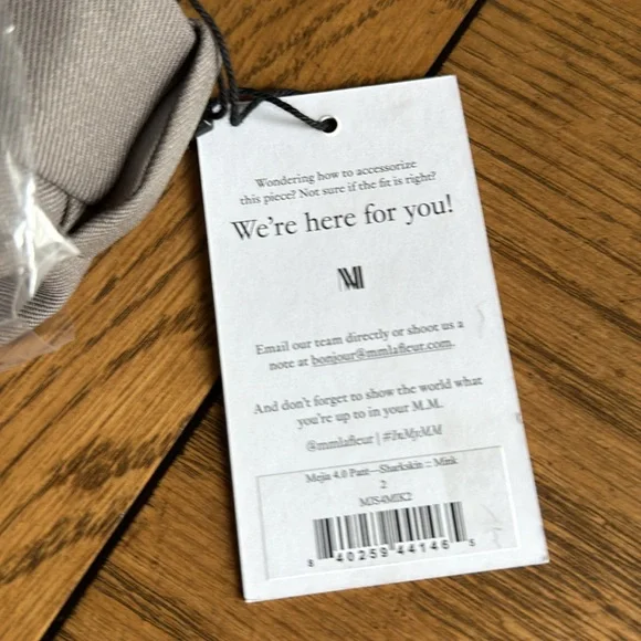 M.M LAFLEUR Mejia 4.0 pant. Sharkskin Mink. Size 2. Discontinued PowerStretch - Picture 5 of 6